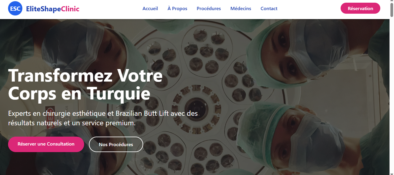 Site pour centre de chirurgie en Turquie